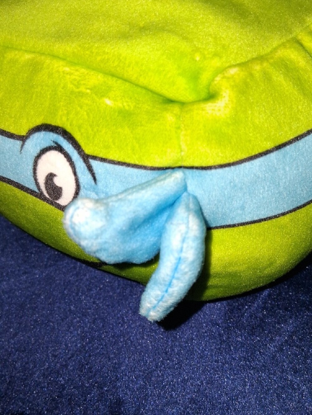 TNMT Leonardo Kids Plush Character- Lime Green with Blue Mask - Picture 5 of 8